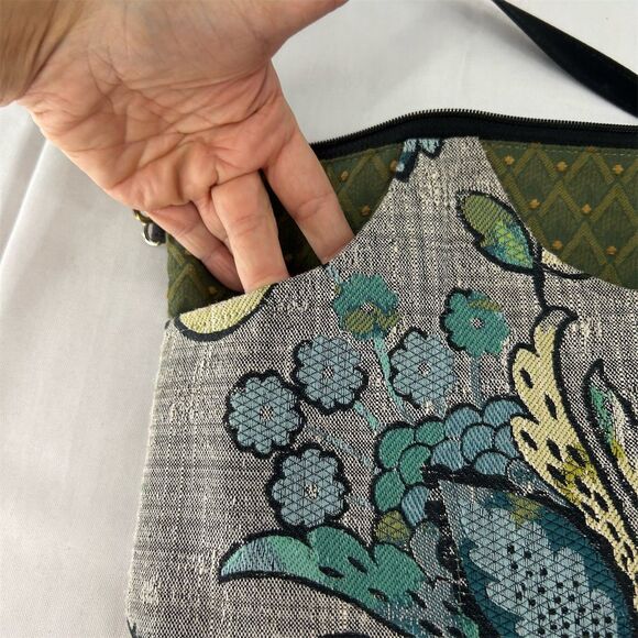 Danny K Beverly Hills Floral Tapestry Crossbody Shoulder Bag Multicolor Women's - Picture 6 of 11